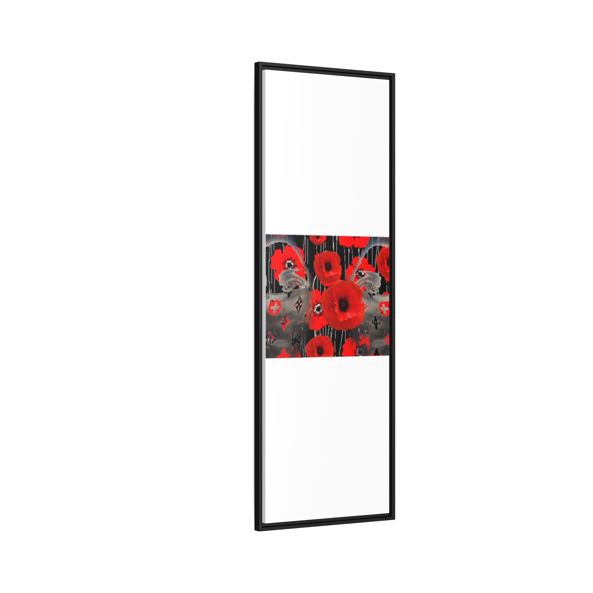 Framed Poppy Canvas Art — Bold Red Floral Wall Decor