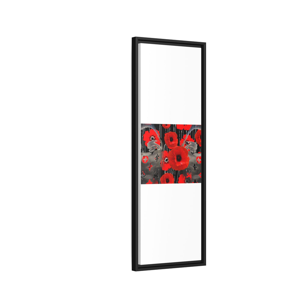 Framed Poppy Canvas Art — Bold Red Floral Wall Decor