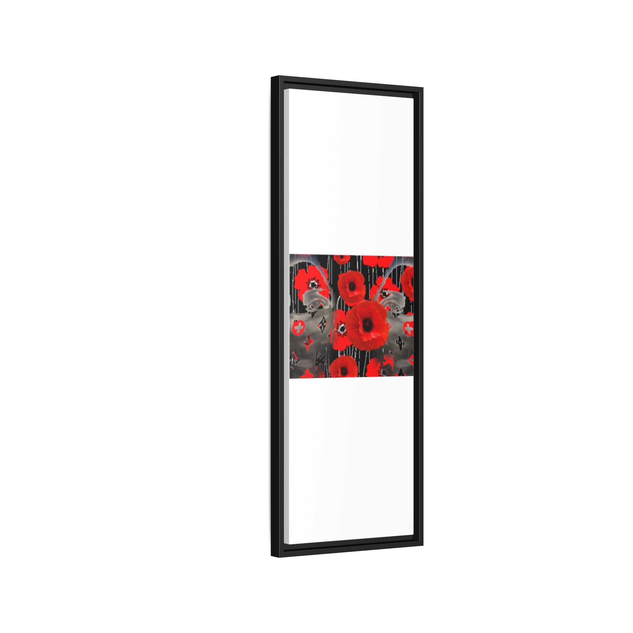 Framed Poppy Canvas Art — Bold Red Floral Wall Decor