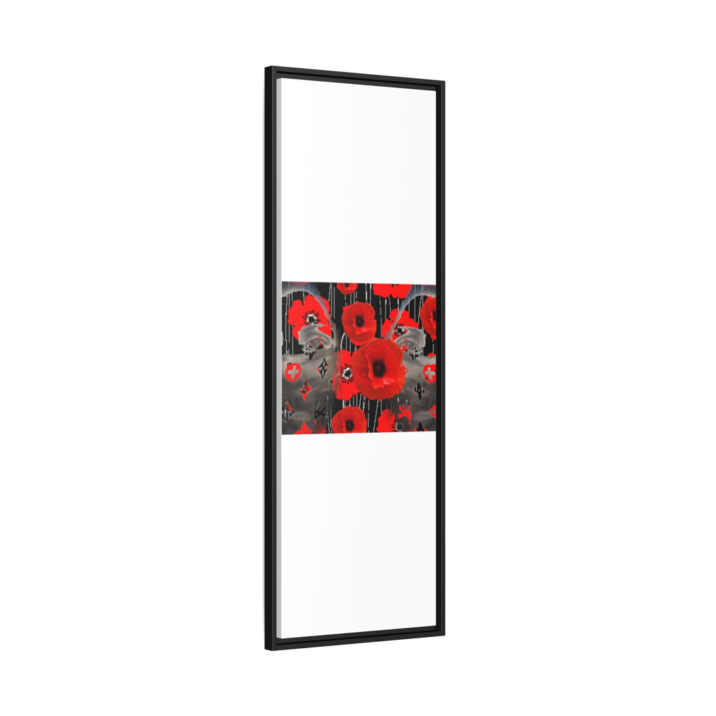Framed Poppy Canvas Art — Bold Red Floral Wall Decor