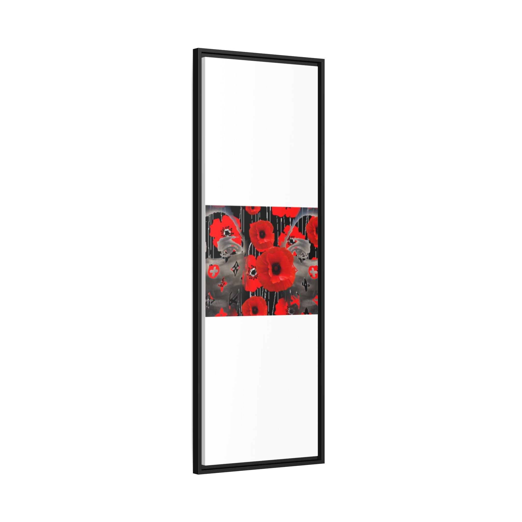 Framed Poppy Canvas Art — Bold Red Floral Wall Decor